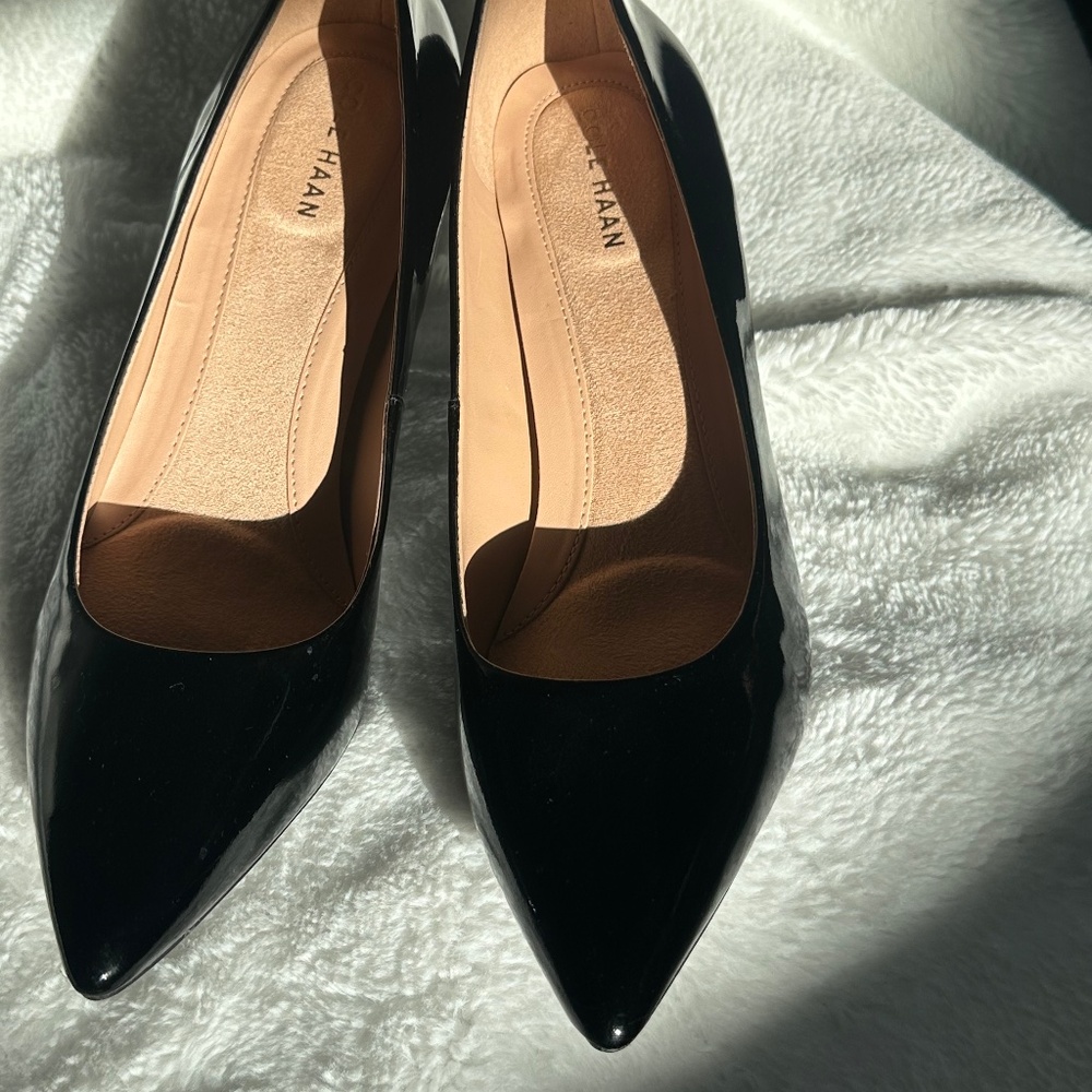 Patent leather heels